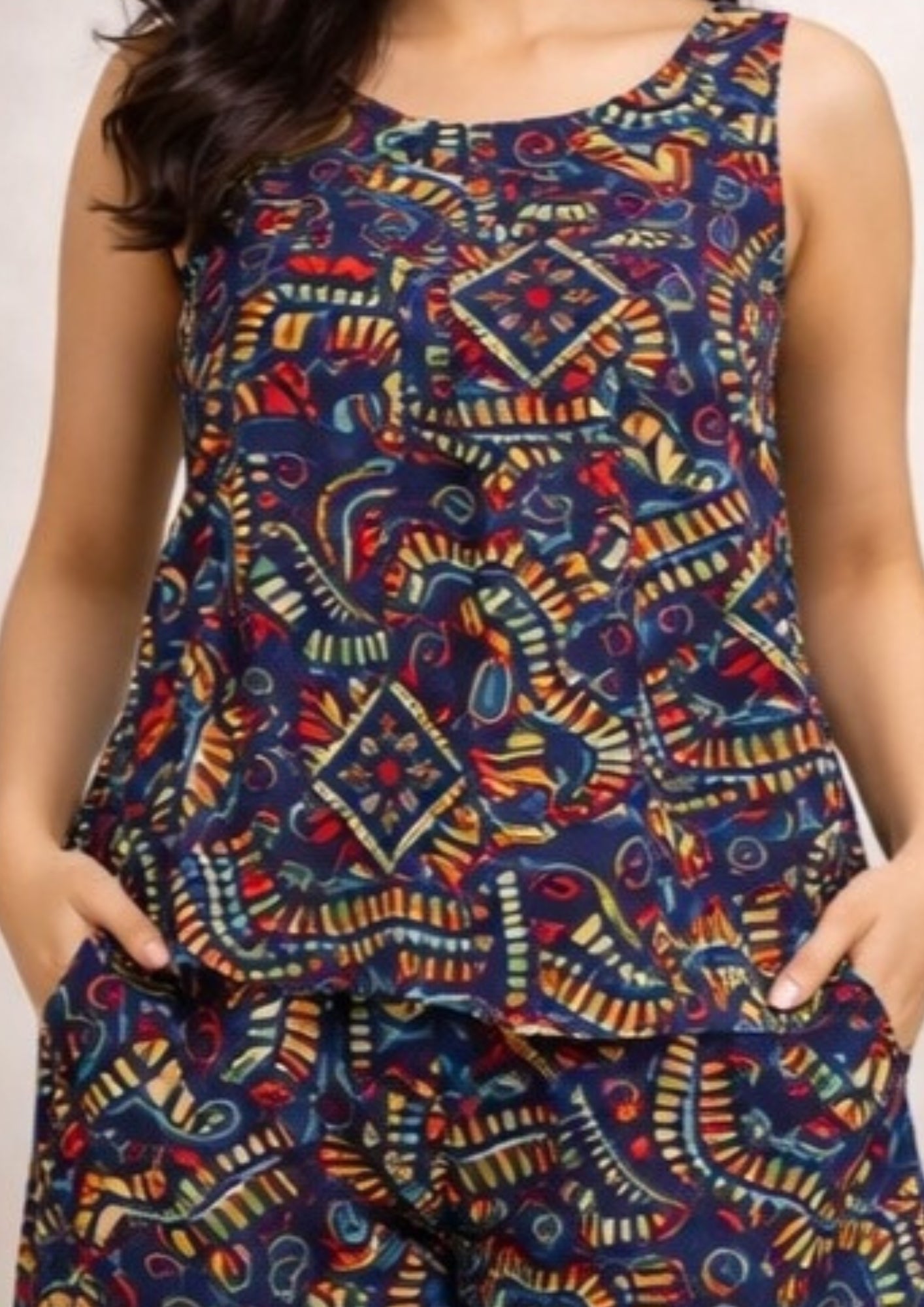 Women's Printed Top & Shorts Co-Ord Set